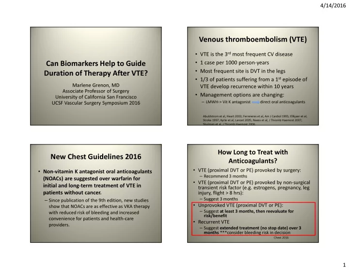 venous thromboembolism vte