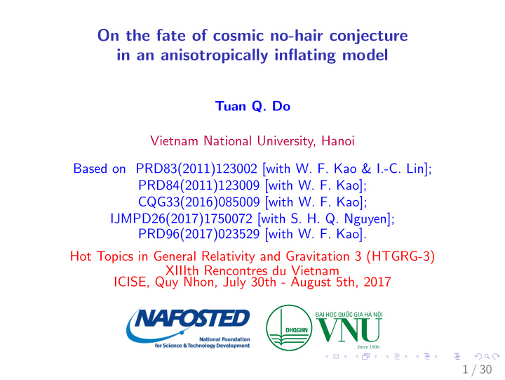 on the fate of cosmic no hair conjecture in an