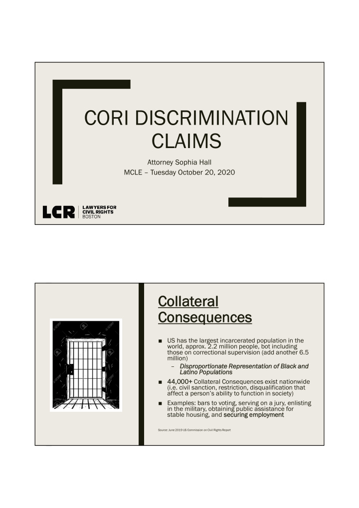 cori discrimination claims