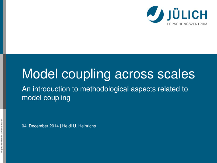 model coupling across scales