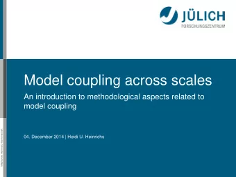 Model coupling across scales  An introduction to methodological aspects related to  model coupling