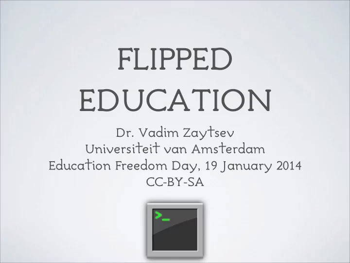 flipped education