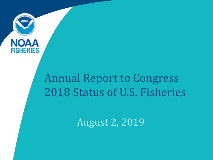 annual report to congress 2018 status of u s fisheries