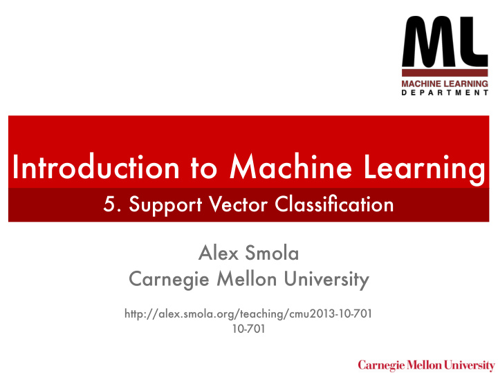 introduction to machine learning