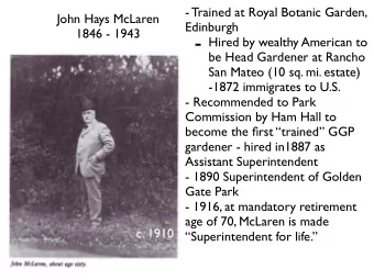 Alvord Lake - Stanyan across from Haight St.  William Alvord (1833 - 1904) - merchant, banker, 14th