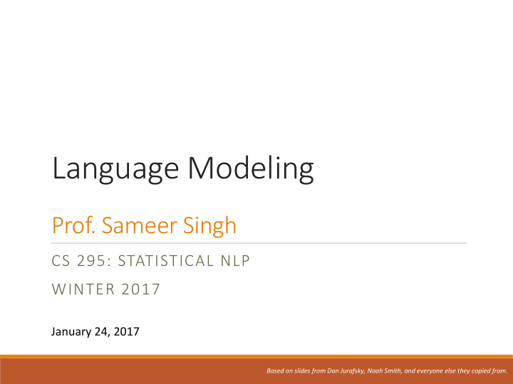 language modeling