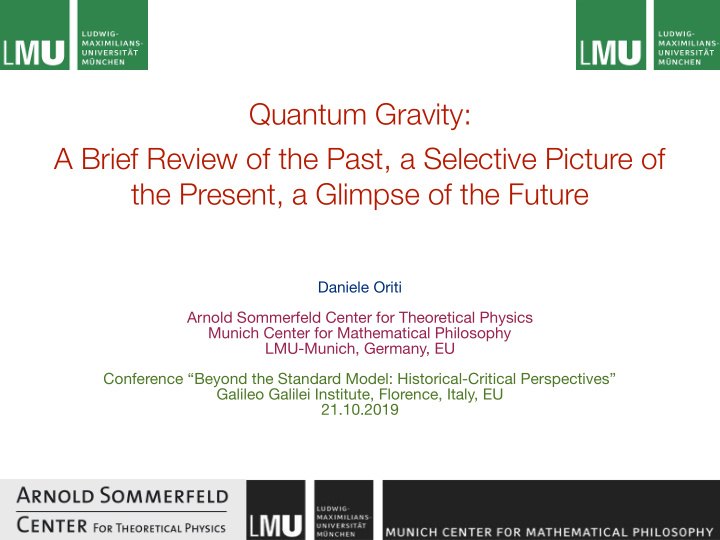 quantum gravity a brief review of the past a selective
