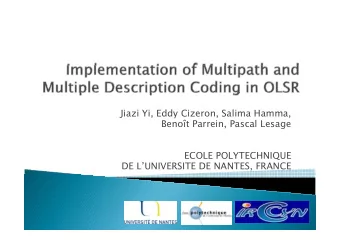 Jiazi Yi, Eddy Cizeron, Salima Hamma,  Benot Parrein, Pascal Lesage    l  ECOLE POLYTECHNIQUE