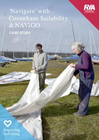 Navigate with  Covenham Sailability  &amp; NAVIGO  CASE STUDY  Dene  Covenham has helped