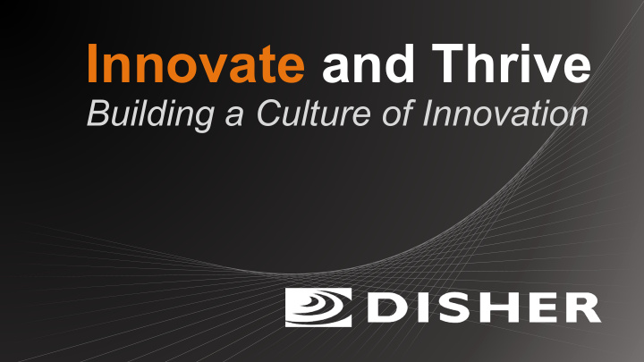 innovate and thrive