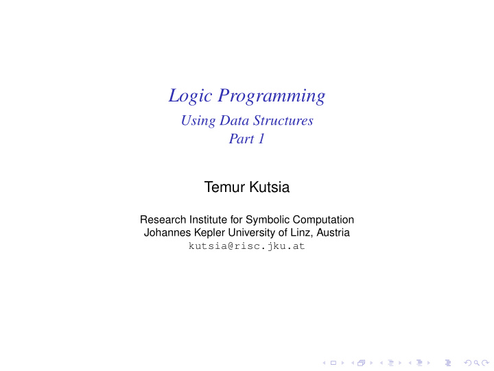 logic programming