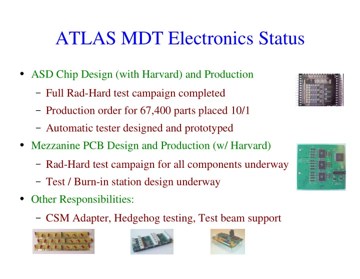atlas mdt electronics status