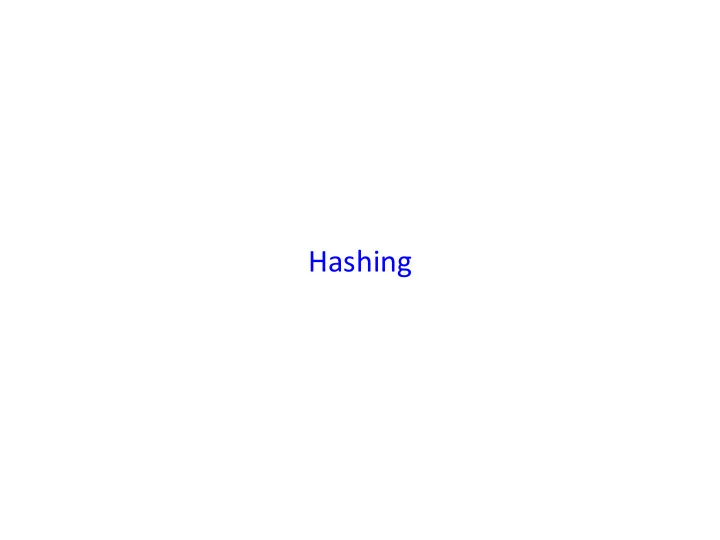 hashing dynamic dictionaries