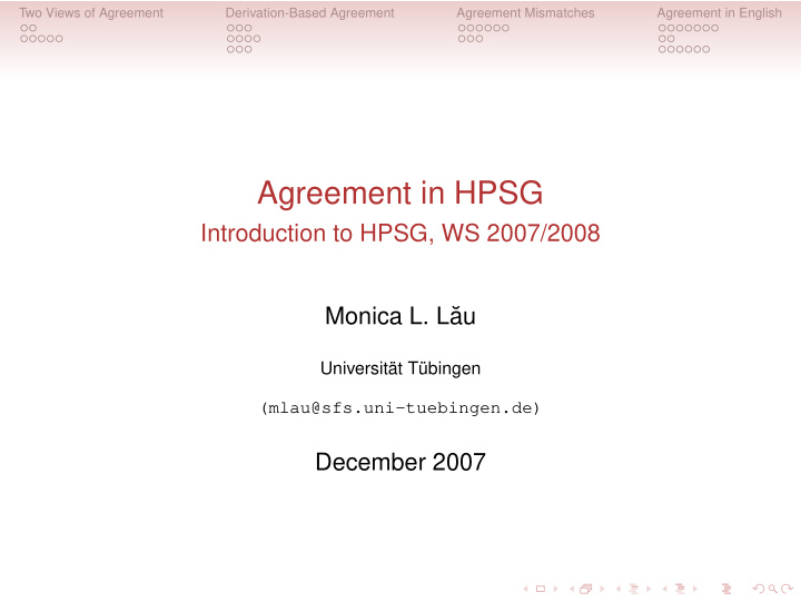 agreement in hpsg