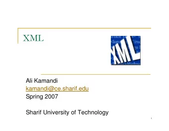 Ali Kamandi  kamandi@ce.sharif.edu  Spring 2007  Sharif University of Technology