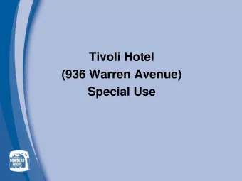 Tivoli Hotel  (936 Warren Avenue)  Special Use  Tivoli Hotel  936 Warren Ave  Tivoli Hotel