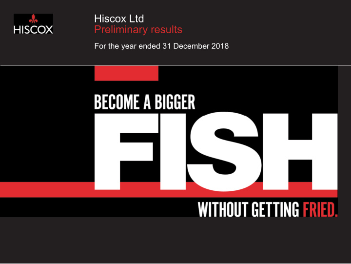 hiscox ltd preliminary results