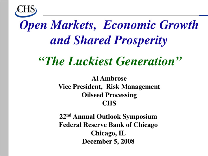 open markets economic growth and shared prosperity the