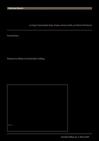 Scientific Ocean Drilling Behind the Assessment of  Geo-Hazards from Submarine Slides  The Storegga