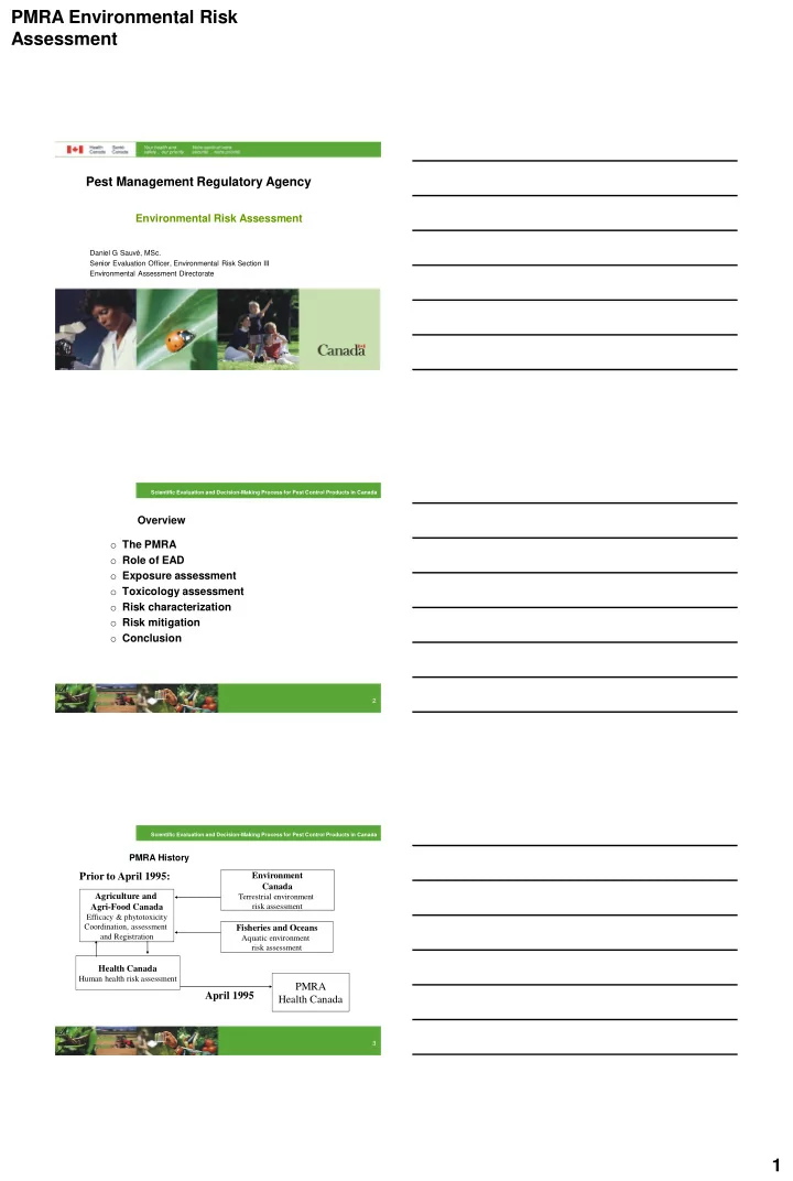 pmra environmental risk