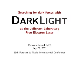 What are dark forces?  The universe appears to be filled  with cold dark matter, which could  be a