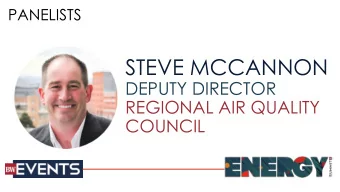 STEVE MCCANNON  DEPUTY DIRECTOR  REGIONAL AIR QUALITY  COUNCIL  Ozone Planning Primer  Colorado