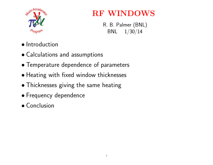 rf windows