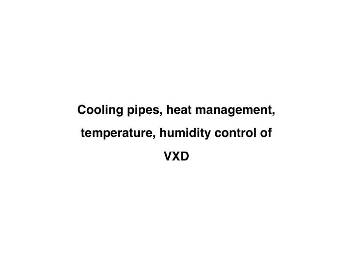 cooling pipes heat management temperature humidity