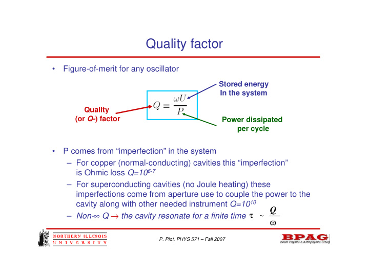 quality factor