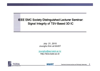 IEEE EMC Society Distinguished Lecturer Seminar:  IEEE EMC Society Distinguished Lecturer Seminar: