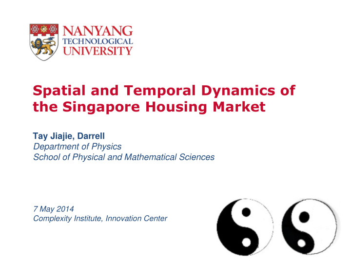 spatial and temporal dynamics of