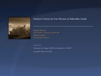 Fairness Criteria for Fair Division of Indivisible Goods  Sylvain Bouveret  LIG (STeamer)