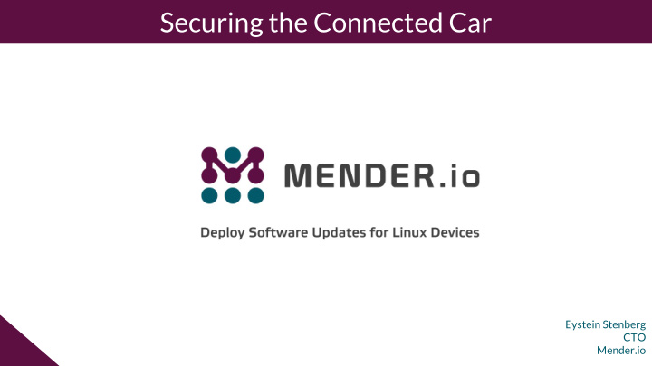 securing the connected car