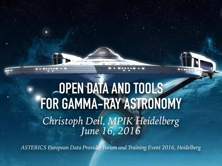 open data and tools for gamma ray astronomy