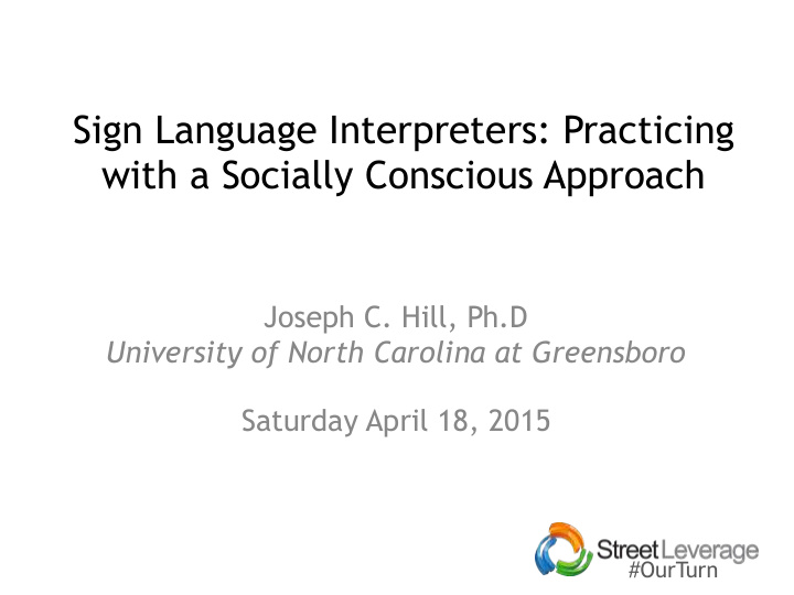 sign language interpreters practicing with a socially