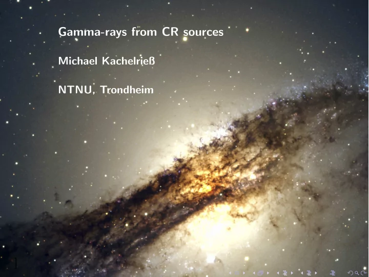 gamma rays from cr sources