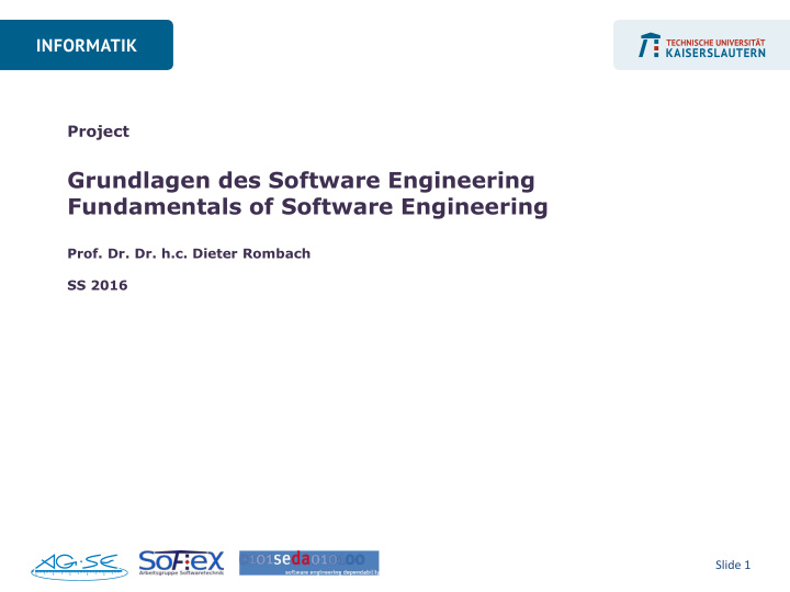 grundlagen des software engineering fundamentals of
