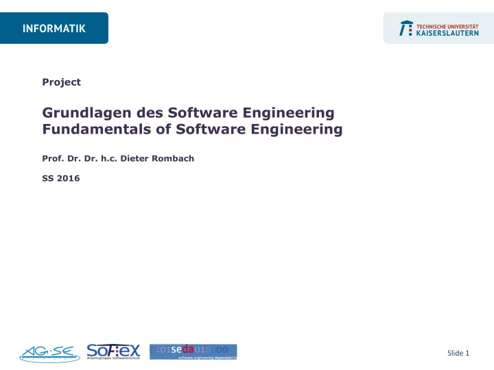 grundlagen des software engineering fundamentals of