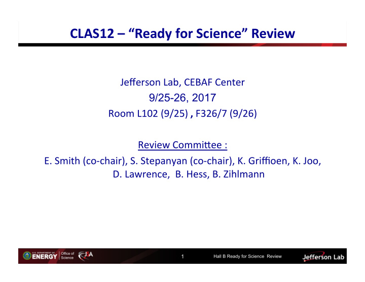 clas12 ready for science review