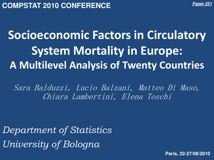 system mortality in europe