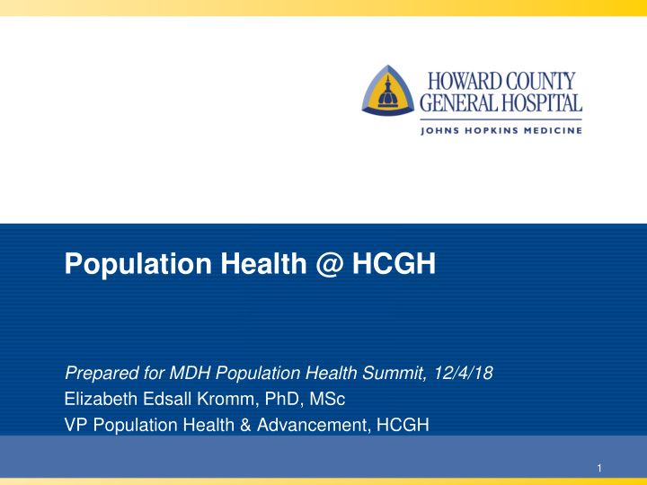 population health hcgh