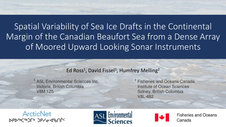spatial variability of sea ice drafts in the continental
