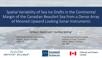Spatial Variability of Sea Ice Drafts in the Continental  Margin of the Canadian Beaufort Sea from