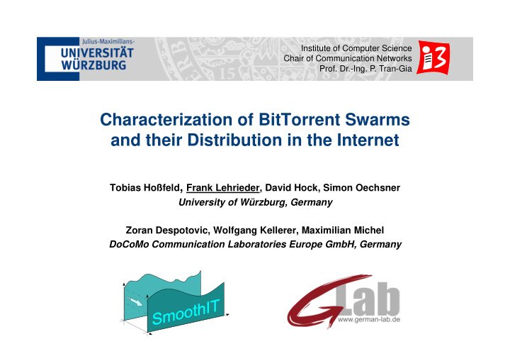 characterization of bittorrent swarms and their