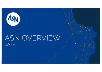 ASN OVERVIEW  DATE  Alcatel Submarine Networks - Confidential  Alcatel Submarine Networks -