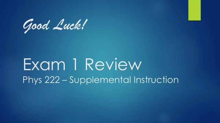exam 1 review