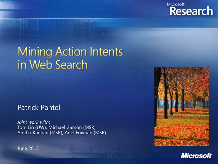june 2012 entity detection structured recommendations
