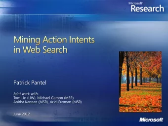 June 2012  Entity Detection  Structured  Recommendations  Play trailer  Structured Data  Price