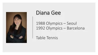 Diana Gee 1988 Olympics  Seoul 1992 Olympics  Barcelona  Table Tennis  Ryan Held 2016