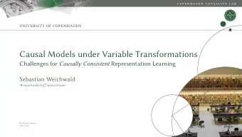 Causal Models under Variable Transformations Challenges for Causally Consistent Representation